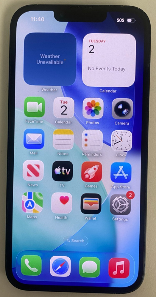 Apple iPhone 14 MPUA3LL/A 128GB – FirstNet/AT&T -Midnight -Battery Health 100%!!