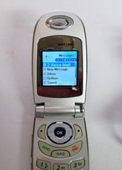 LG VX3300 Verizon Wireless Flip BLACK BLUE Faceplate Cell Phone Clean Working