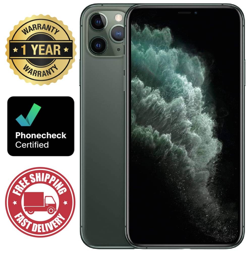 Apple iPhone 11 Pro – 64 GB – Midnight Green (Unlocked) Smartphone – Very Good