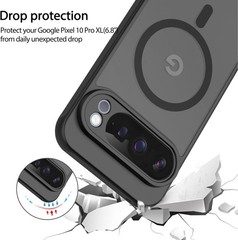 Magnetic Case for Google Pixel 10 Pro XL, Drop Protection Slim Translucent Matte