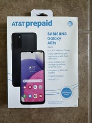 AT&T Prepaid Samsung Galaxy A03s 6.5” HD+ Display 13+2MP Camera 32GB – Black