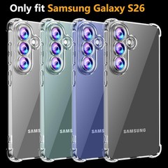 Phone Case for Samsung Galaxy S26 with Tempered Glass Screen Protector, Clear TP