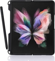 for Galaxy Z Fold 3 Case Magnetic Kickstand Shockproof with S Pen Holder 360