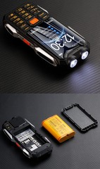 Unlocked version GSM mobile phone 4 SIM sturdy outdoor large battery