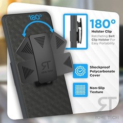 for Samsung Galaxy S22 Ultra Case with Belt Clip Holster – Kickstand, Black