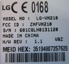 LG Terra LG VN210 Black Verizon Wireless Color Screen Flip Cell Phone Basic
