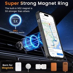 Magnetic Matte Case for iPhone 13/iPhone 14 6.1-Inch, iPhone 15 Case Slim Black