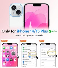 Translucent Matte Military Grade Phone Cover for iPhone 14 Plus & 15 Plus – Hot