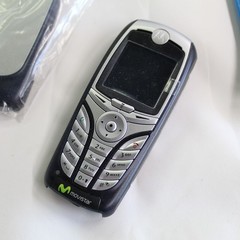 Rare Vintage Motorola C385 Movistar Black Phone International In Box Bundle