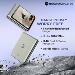 MOTOROLA Razr 60 (Gibraltar Sea, 256 GB 8 GB RAM)Dimensity 7400X Global Version.