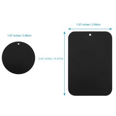 Great 1 Universal Metal Plates with 3M Adhesive for All Magnetic Car Mounts, Cel