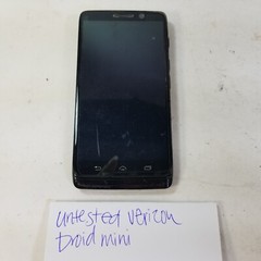 MOTOROLA DROID MINI XT1030 VERIZON BLACK SMARTPHONE CELL PHONE – UNTESTED PARTS