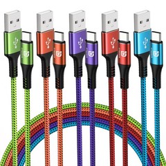5 Pack 10ft USB-C Fast Charger Cable for Samsung Galaxy S9 S8 Note 9