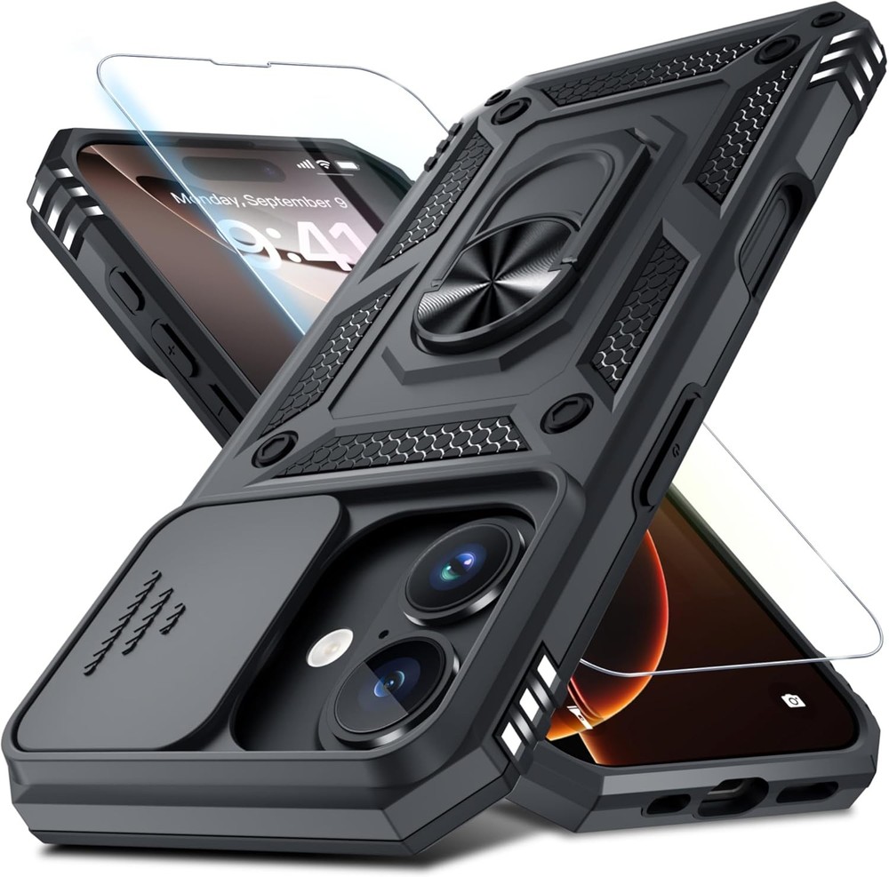 Case for iPhone 12 Pro Max Phone Cover with Slide Camera Lens Cover and Screen P