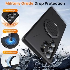 Samsung Galaxy S22 Ultra/S23 Ultra 360° Rotating Magnetic Ring Kickstand Case