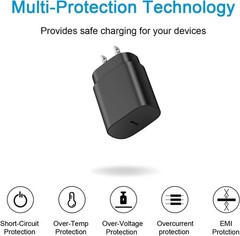 25W USB-C Fast Charger Adapter for iPhone 17, Samsung Galaxy S25/S24