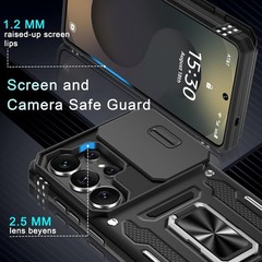 for Samsung Galaxy S26 Ultra Case with Slide Camera Cover & 1x Screen Protector