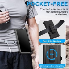 Belt-Clip Holster Case for Samsung Galaxy S26 Ultra 6.9″ Heavy Duty Rugged Cover