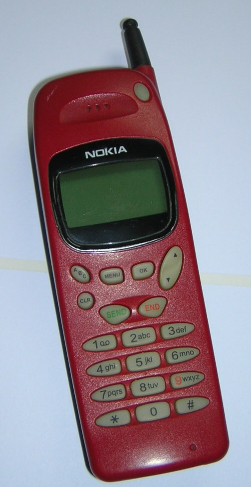 Vintage Nokia 918P Mobile Cell Phone Red Powers On + Nonworking BKL-2S Battery