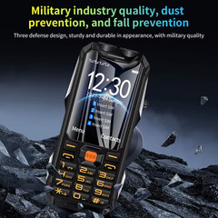Q9 GSM 2G Network Mobile Phone 4 SIM Cards Rugged Bar Cellphone 3.5Inch HD Displ