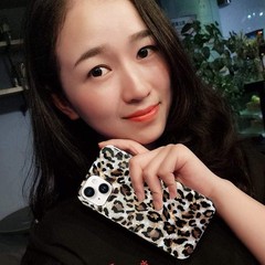 Luxury Sparkle Translucent Clear Leopard Cheetah Print Case Compatible with iPho