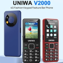 Unlocked 4G LTE Mobile Dual SIM Big Speaker Phone SOS Keyboard Torch UNIWA V2000