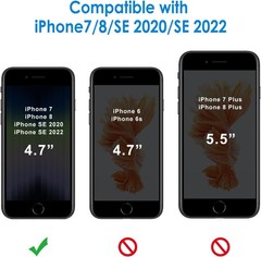 Case for iPhone SE 3/2 (2022/2020 Edition), iPhone 8 and iPhone 7, 4.7-Inch Clea