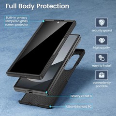 for Samsung Galaxy Z Fold 6 Case With Built in Screen Protector Support Wireless