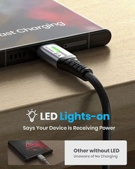 3.1A USB-C Fast Charger Adapter for iPhone 15 Pro Max, Samsung S24, 6.6ft