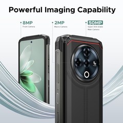 DOOGEE Fire 6 Power 4G Rugged Smartphone Android 14 20GB+256GB 15500mAh Unlocked