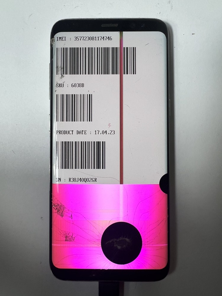 Samsung Galaxy S8 SM-G950U 5.8″ Silver Gray 64GB AT&T AS-IS for Parts or Repair!