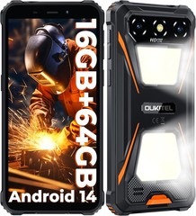OUKITEL G5 Rugged Phone 16GB/64GB Android 14 6300mAh Dual SIM 4G Camping Light