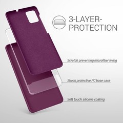 Samsung Galaxy A51 Case – TPU Silicone Phone Cover with Soft Finish – Bordeaux V