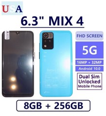 MIX 4 – 6.3″ SmartPhone 8GB+256GB Android 10.0 Dual Sim Unlocked Mobile Blue