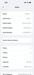 Unlocked Apple iPhone 15 Pro 512GB NTQX3LL/A – BAD FRONT CAMERA and SCREEN