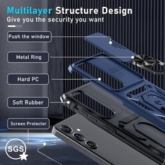 For Samsung Galaxy S25 Case with Shockproof Protective Cover & Screen Protector