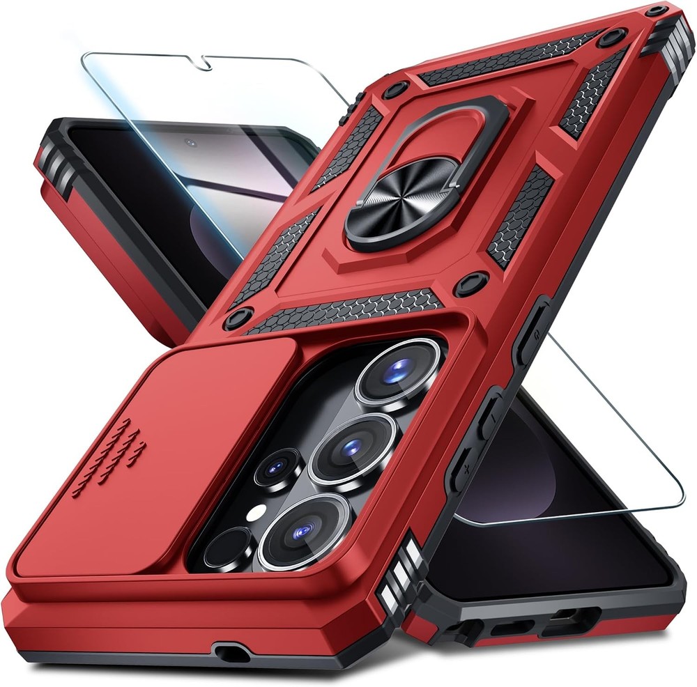 Samsung Galaxy S26 Ultra Case with Slide Camera Lens Cover, Screen Protector, Re