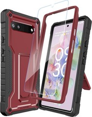 for Google Pixel 6a Case, Military Grade Protection Shockproof Case with Tempere