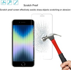 iPhone SE 2020 / 2022 4.7 inch Tempered Glass Screen Protector 3 Pack Clear