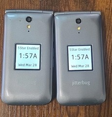2 Unlocked Alcatel Jitterbug OneTouch, 4043S, Phone, Gray, Each Sold Separately