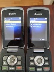 Lot of 2 Kyocera Kona S2151 Black ( Sprint ) Flip Phone