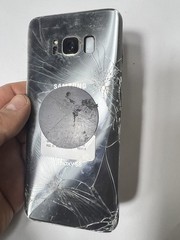 Samsung Galaxy S8 SM-G950U 5.8″ Silver Gray 64GB AT&T AS-IS for Parts or Repair!