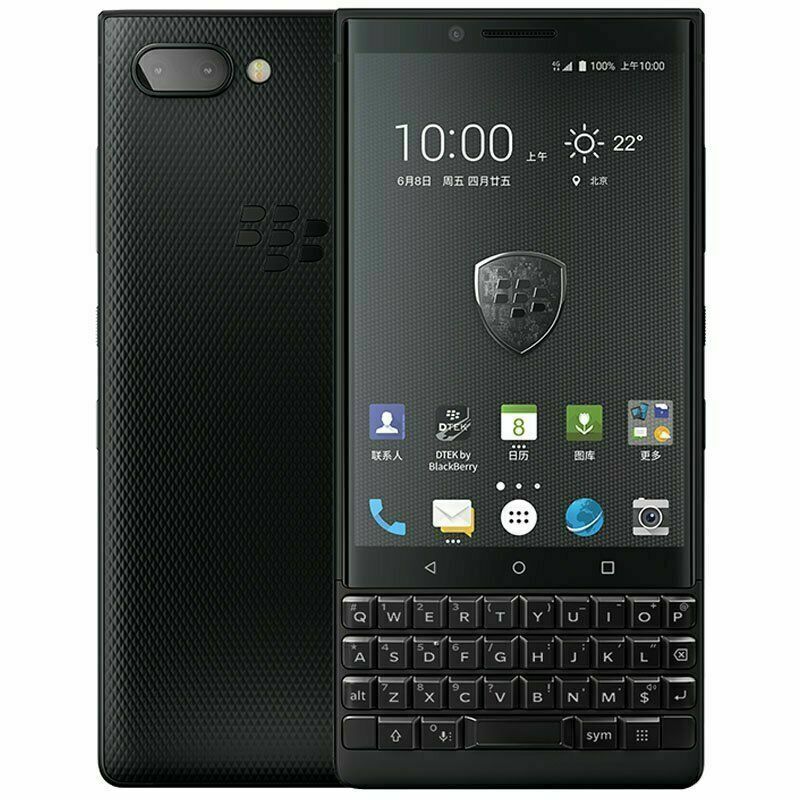 Original BlackBerry KEY2 QWERTY Keyboard 64GB+6GB Unlocked 4G Smartphone 1-SIM
