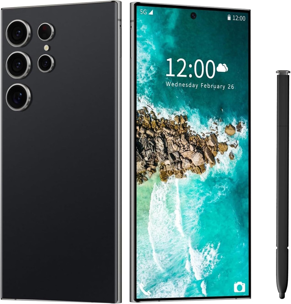 New Factory Unlocked 7.3”Android14 S24 Ultra 5G Smartphone Dual SIM Cell Phone