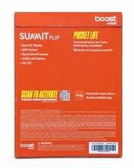Boost Mobile Prepaid Summit Flip Phone, 8GB Black Sim-Included, New Sealed