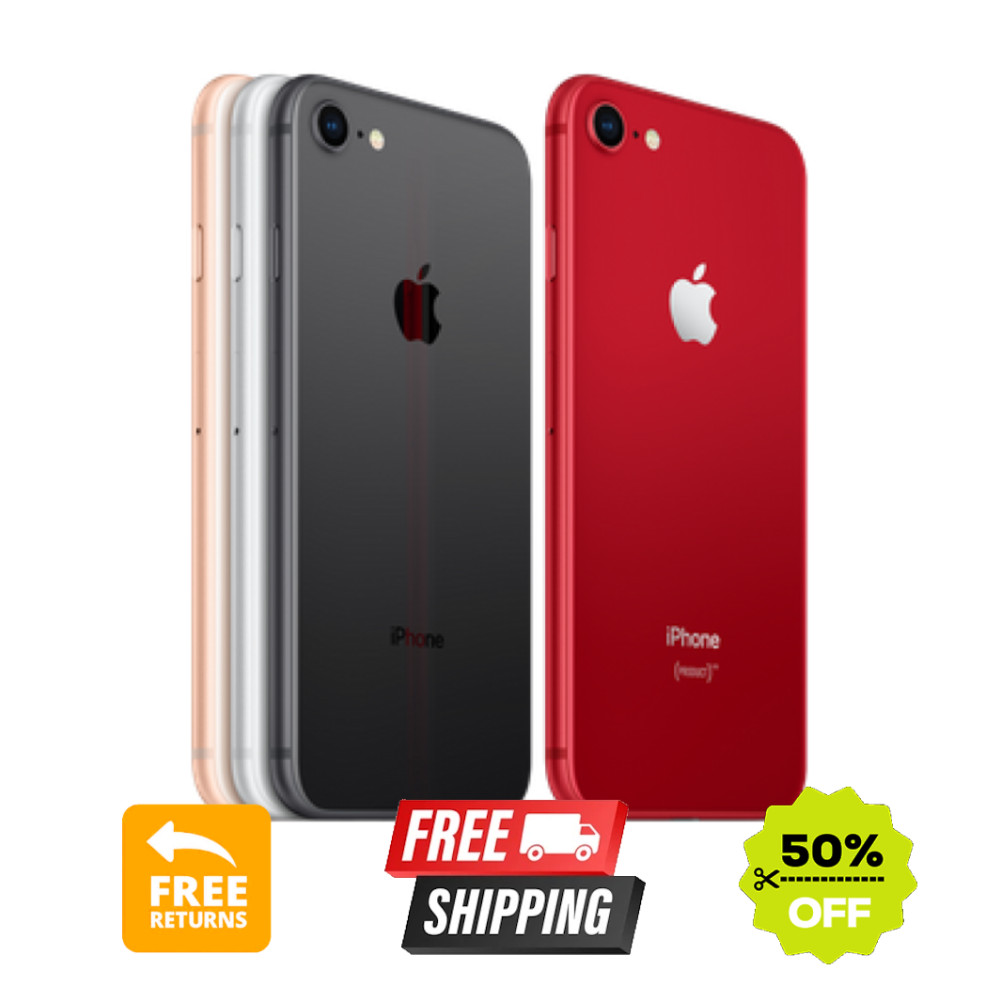 Apple iPhone 8 64GB 128GB Red Silver Space Gray Unlocked T-Mobile Verizon Phone
