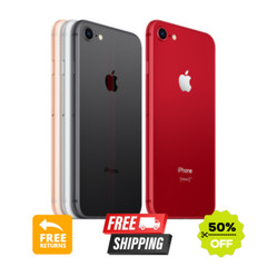 Apple iPhone 8 64GB 128GB Red Silver Space Gray Unlocked T-Mobile Verizon Phone