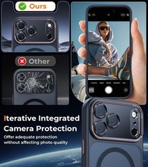 Magnetic for iPhone 17 Pro Max Case with Integrated Camera Protection, Black