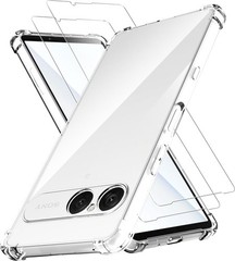 Designed for Sony Xperia 10 VII Case, Anti Yellowing Clear Cover + 2 Pack Screen