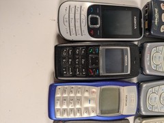 Lot (10) Nokia Cell Phones Flip 2230 1600 1100 3595 3310 2760 5110 Untested